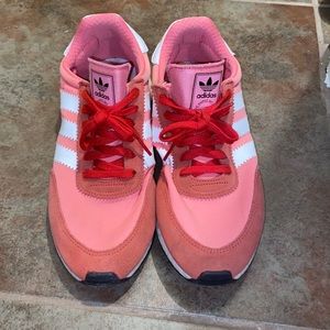 Adidas sneakers pink and red